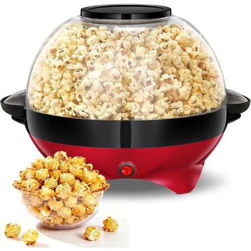 Ulteronixshop-Machine a Pop Corn, Machine à Pop Corn 5L Grande pour la Maison, avec Revêtement Antiadhésif et Surface de Chauffe Amovible, Machine Pop Corn Silencieuse et Rapide Pour Sucre et Huile