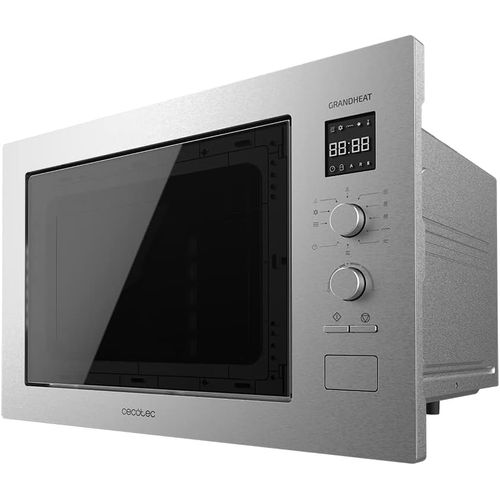 NouvelHorizonstore-Micro-ondes encastrable numérique 25 litres avec gril GrandHeat 2550 Built-In Steel. 1320 W, 8 fonctions, minuterie, revêtement en acier inoxydable, plateau tournant de 31,5 cm.