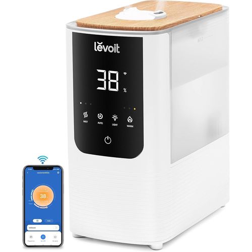 NouvelHorizonstore-Humidificateur d'Air Intelligent WIFI 4.5L Top-Fill, 26dB Ultra Silencieux, Jusqu'à 45h, Veilleuse Ajustable, Brume Froide et Chaude, Diffuseur 2 en 1 OasisMist 450S