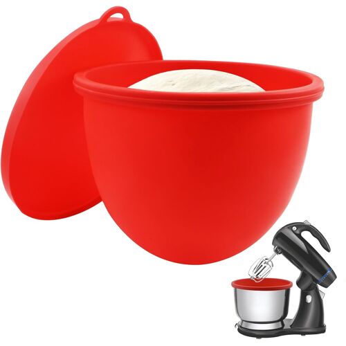 KALANKA-Insert en Silicone pour Robot Pâtissier Vertical, Bol en silicone alimentaire avec couvercle - revêtements de bol en silicone pour robots de cuisine de 5 quarts