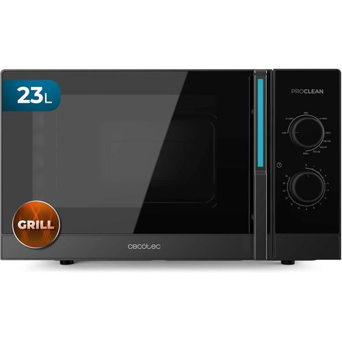 NouvelHorizonstore-Micro-ondes Mécanique avec Grill de 23L Proclean 4120. 800W et 1000W de Grill, Cuisson Uniforme, 8 Niveaux de Puissance, Fonction Décongélation, Minuterie 35mins, Plateau Tournant