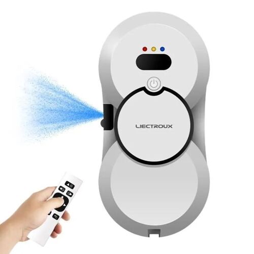 LIECTROUX Robot Lave Vitre HCR-10 Blanc - 2800 Pa - Rservoir 30ml - Nettoyage auto - Robot laveur de vitres intelligent autonome