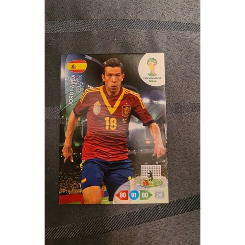 Carte Jordi Alba Adrenalyn Fifa World Cup Brasil