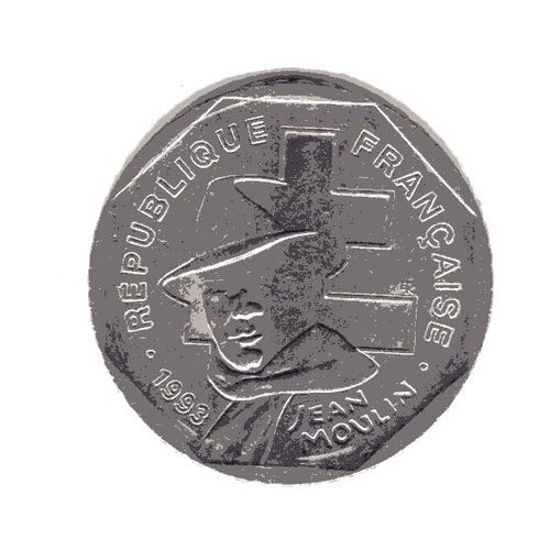 France Piece 2 Francs Jean Moulin 1993 Nickel Gadoury 548 Poids 7.50 G Diametre 26.50 Mm Epaisseur 1.77 Mm