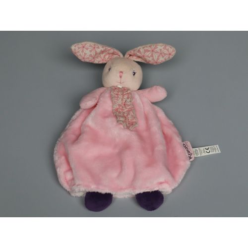 Doudou lapin marionnette Kaloo rose violet