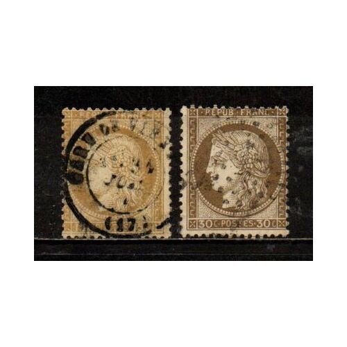 Timbres Cérès France N° 55 Et 56 Obl, B/Tb