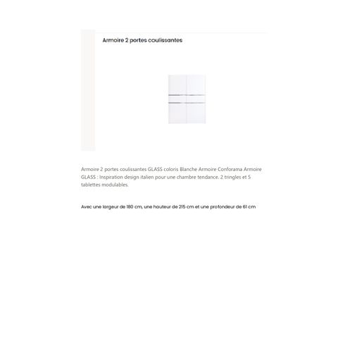 Armoire 2 portes coulissantes