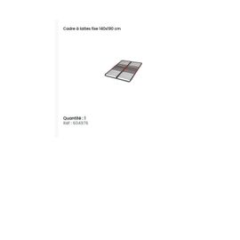 Lit + cadres à lattes 140 x 190 cm