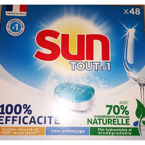 Pastilles SUN 48 capsules lavage pour lave-vaisselle
