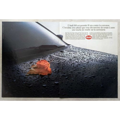 Publicité Papier - Voiture Audi 100 De 1989