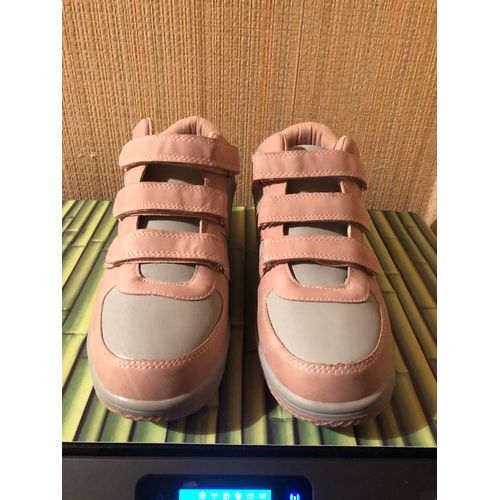 Chaussure Haute Scratchée ¿ 39 ¿ Grise Clair Et Rose ¿ 