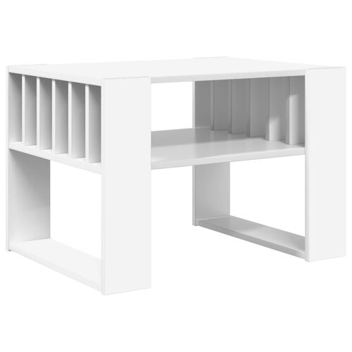 vidaXL Table basse Blanc 66 x 49,5 x 45 cm Bois d'ingénierie
