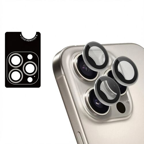 imoshion Lot de 2 protections d'objectif de caméra iPhone 16 Pro / 16 Pro Max Natural / Titanium