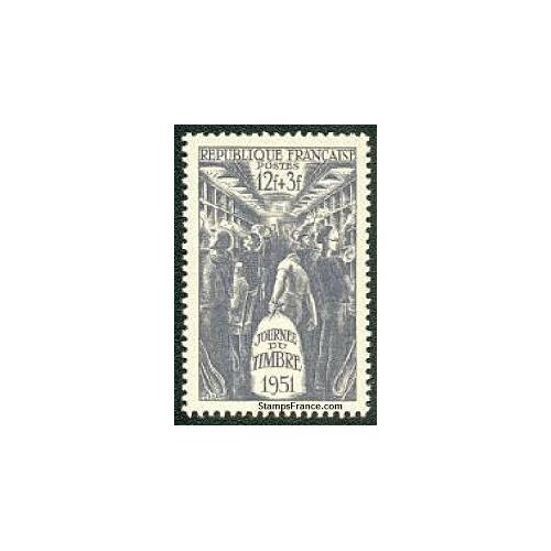 Journée Du Timbre : Intérieur D'Un Wagon Poste Année 1951 N° 879 Yvert Et Tellier Luxe