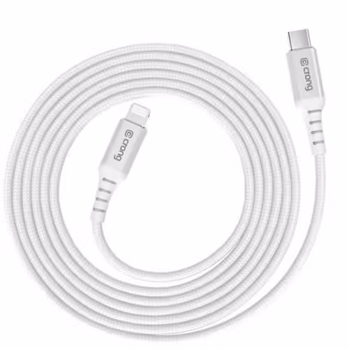 Câble USB-C vers Lightning MFi Fast Charging 150cm Modèle Armor Link Crong Blanc