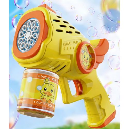 Crème glacée entièrement automatique électrique poreux bubble machine petit canard jaune électrique Bubble Gun Simulation fille enfants jouets Outdoor Spring tour