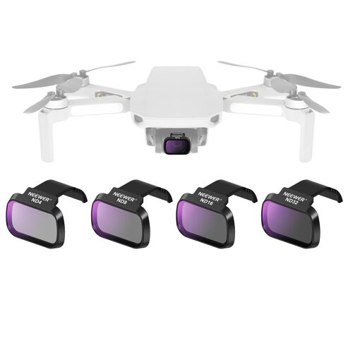 Neewer Filtres Nd Compatibles Avec Dji Mini 4k/2 Se/Se/2/Mavic Mini (Packs De 4) Nd4+Nd8+Nd16+Nd32,Verre Optique Hd Multicouches À Clipser,Densité Neutre,Accessoire Pour Objectif Caméra Drone,Fl-B39