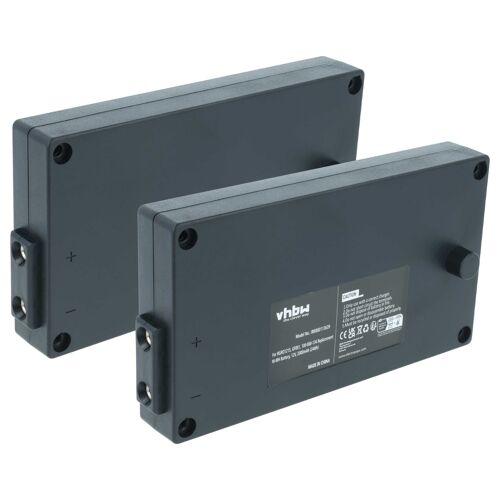 vhbw 2x Batterie remplacement pour Gross Funk 738010957, GF001, 100-000-134 pour opérateur télécommande industrielle (2000mAh, 12V, NiMH)