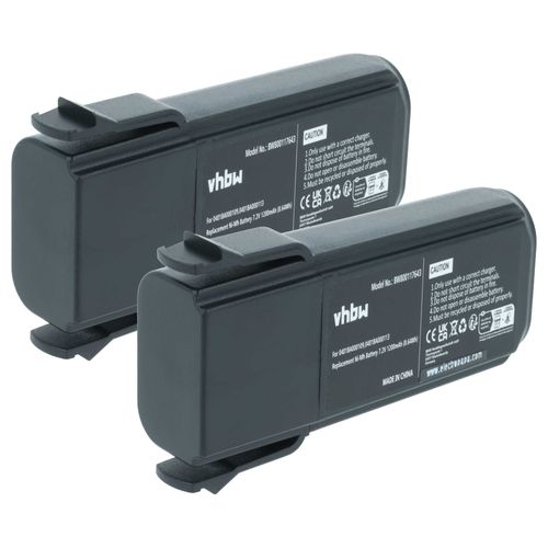 vhbw 2x Batterie compatible avec Elca PINC-GEH, Genio-Silux, Genio-Sfera, GENIO-PUNTO télécommande remote control (1200mAh, 7,2V, NiMH)