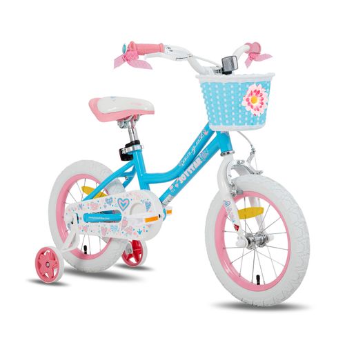 Vélo Enfant Fille 16 Pouces Joystar Angel Stabilisateurs Panier Bleu