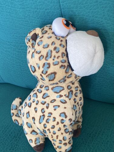 Peluche doudou léopard gros yeux 30cm