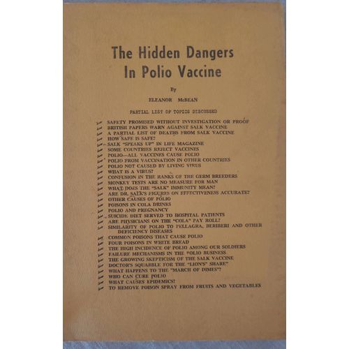 Eleanor Mc Bean . The Hidden Dangers In Polio Vaccine