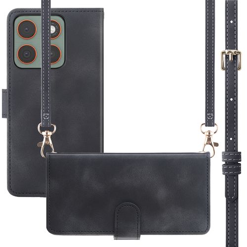 imoshion Etui de télephone portefeuille avec cordon Motorola Edge 70 Noir