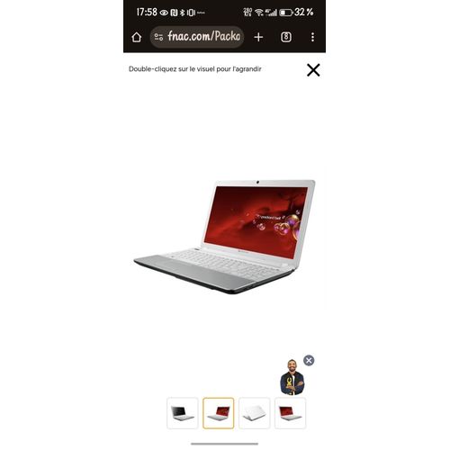 Ordinateur portable blanc Packard Bell