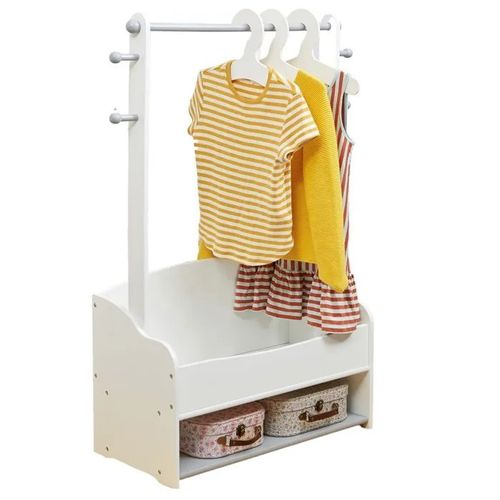 Portant enfant - GINGER HOME TF6203 - MDF/bois de pin - 4 crochets - 2 compartiments de rangement