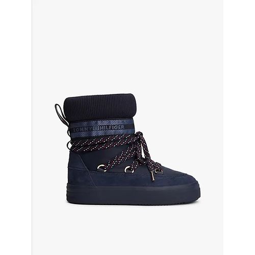 Bottes De Neige Lacets Et Bande De Logo Doublure Chaude