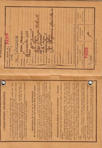 Livret Militaire De 1942