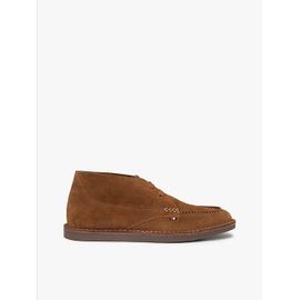 Bottes Chukka En Daim Lacets Et Surpiqûres