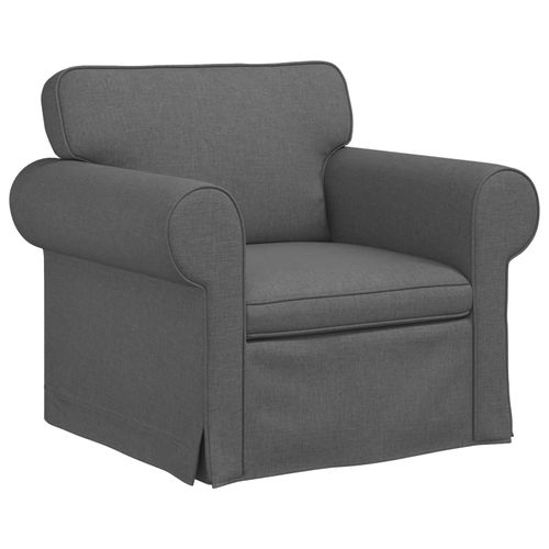 vidaXL Canapé Gris foncé 215 x 82 x 80 cm Mét¿¿