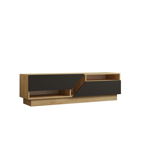 Meuble TV en bois "Yaprak" - 40 x 160 x 45 cm - Saphir, Anthracite