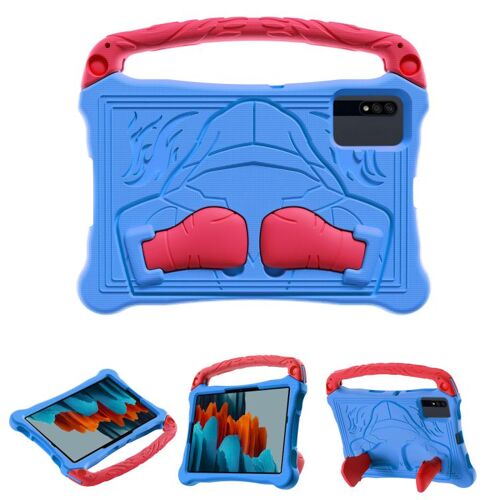 Étui de protection EVA avec support de kickstand et bandoulière pour Samsung Galaxy Tab S7 - Série Boxing, Bleu Rouge
