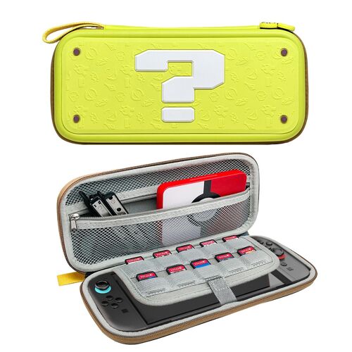 Étui pour Switch 2 (2025) Housse Rigide Case avec 10 Cartouches de Jeux - Rangement Boîtier Voyage - Jaune