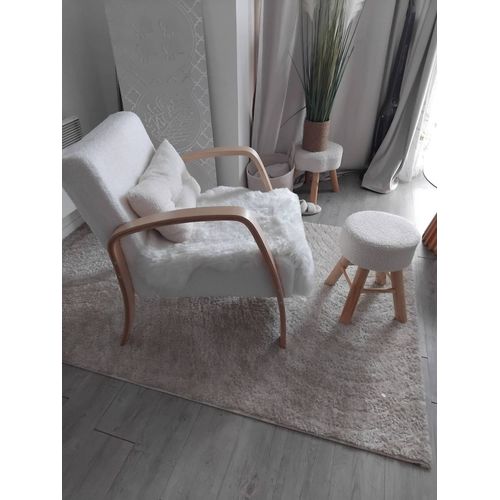 Fauteuil tissu bouclette