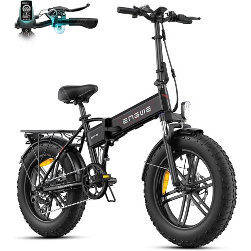 Engwe Ep-2 Boost - Vélo Électrique Pliable 20" - 48v 13ah - Autonomie 100km - Avec Amortisseur Avant - Vtc Fat Bike - Noir