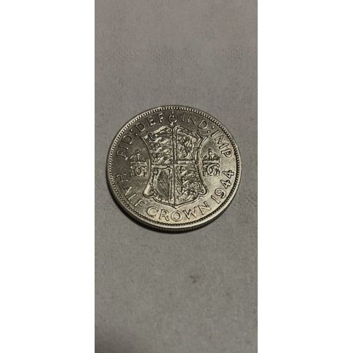 1 Pièce 1/2 Crown Georges Vi 1944 En Argent 500%O État  Parfait  23 Grammes 