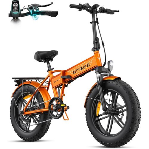 Engwe Ep-2 Boost - Vélo Électrique Pliable 20" - 48v 13ah - Autonomie 100km - Avec Amortisseur Avant - Vtc Fat Bike - Orange