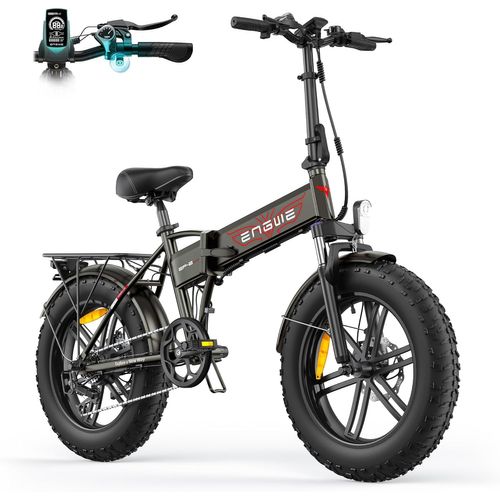 Engwe Ep-2 Boost - Vélo Électrique Pliable 20" - 48v 13ah - Autonomie 100km - Avec Amortisseur Avant - Vtc Fat Bike - Brun