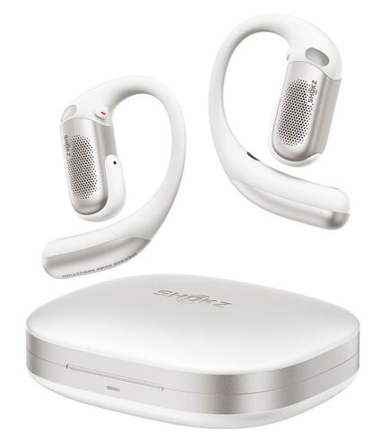 Ecouteurs sans fil à conduction aérienne True Wireless Shokz OpenFit Pro avec réduction de bruit Blanc