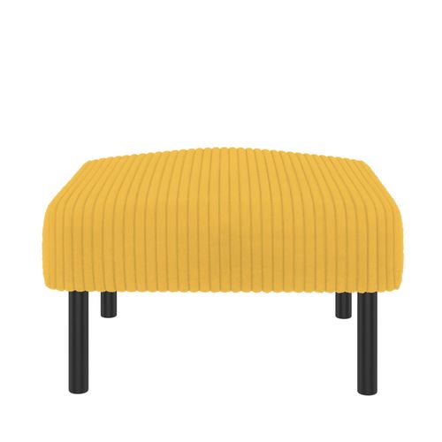 Pouf velours corde - structure métal, multifonction (pied/siège/table), montage rapide