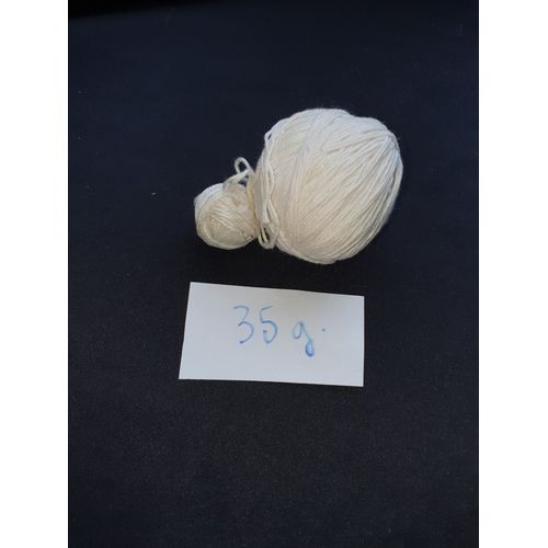 35 Grammes Coton Écru Pour Tricot Crochet
