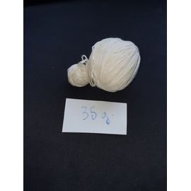 35 Grammes Coton Écru Pour Tricot Crochet