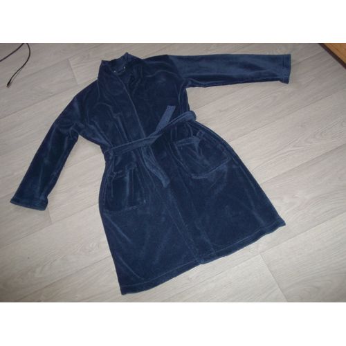 Peignoir Douillet Bleu Marine Taille S Tbe