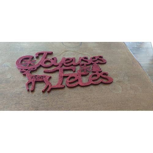 Déco De Noël Joyeuses Fête Suspension