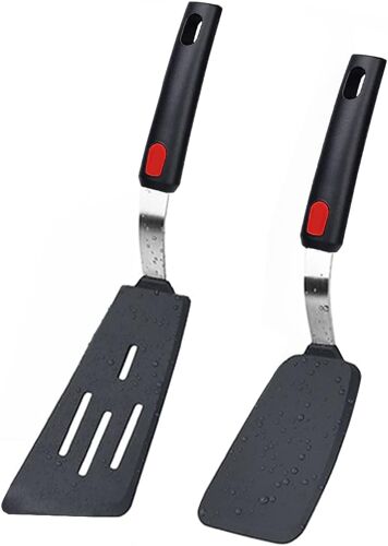 Spatules En Silicone (Lot De 2), Résistantes À La Chaleur Jusqu'à 315 °C (600 °F), Pour Ustensiles De Cuisine Antiadhésifs