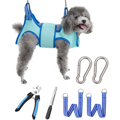 Jgd-Hamac De Toilettage Pour Chien Avec Coupe-Ongles Et Lime ¿ Harnais Pour Animal Domestique Avec Large Sangle Cousue