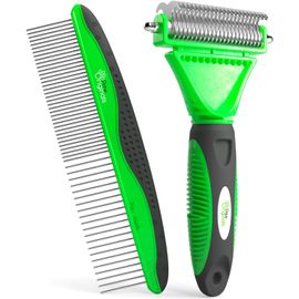 Jgd-Peignes Pour Chien Pour Démêler ¿ Ensemble D'outils De Toilettage Et De Démêlage ¿ Peigne À Lame Double Face ¿ Élimine Les Sous-Poils, Les N?uds, Les Tapis Et Les Poils Emmêlés ¿ Pour Chiens Et C